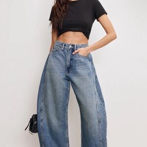 Good American “Good Extreme Barrel Jeans”